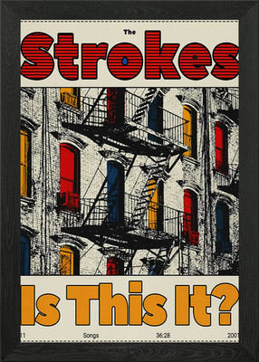 The Strokes Is This It Album Cover gerahmtes Wandbild Poster Leinwanddruck Bild
