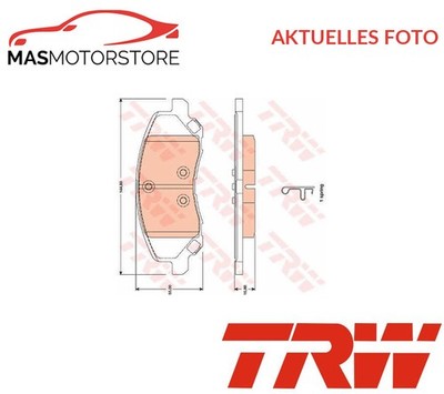 SATZ BREMSBELÄGE BREMSKLÖTZE VORNE TRW GDB4141 A FÜR DODGE CALIBER
