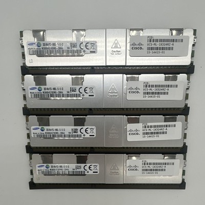128 GB Lot of 4 SK Hynix 32GB 4Rx4 PC3-14900L Server Memory 14900R DDR3 ECC