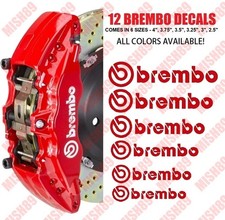 Brake Caliper Heat Resistance Decal For Brembo Caliper Stickers- 12 Stickers 