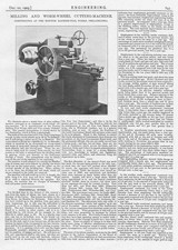 Milling and Worm Wheel Cutting Machine Antique Engineering Print 1905