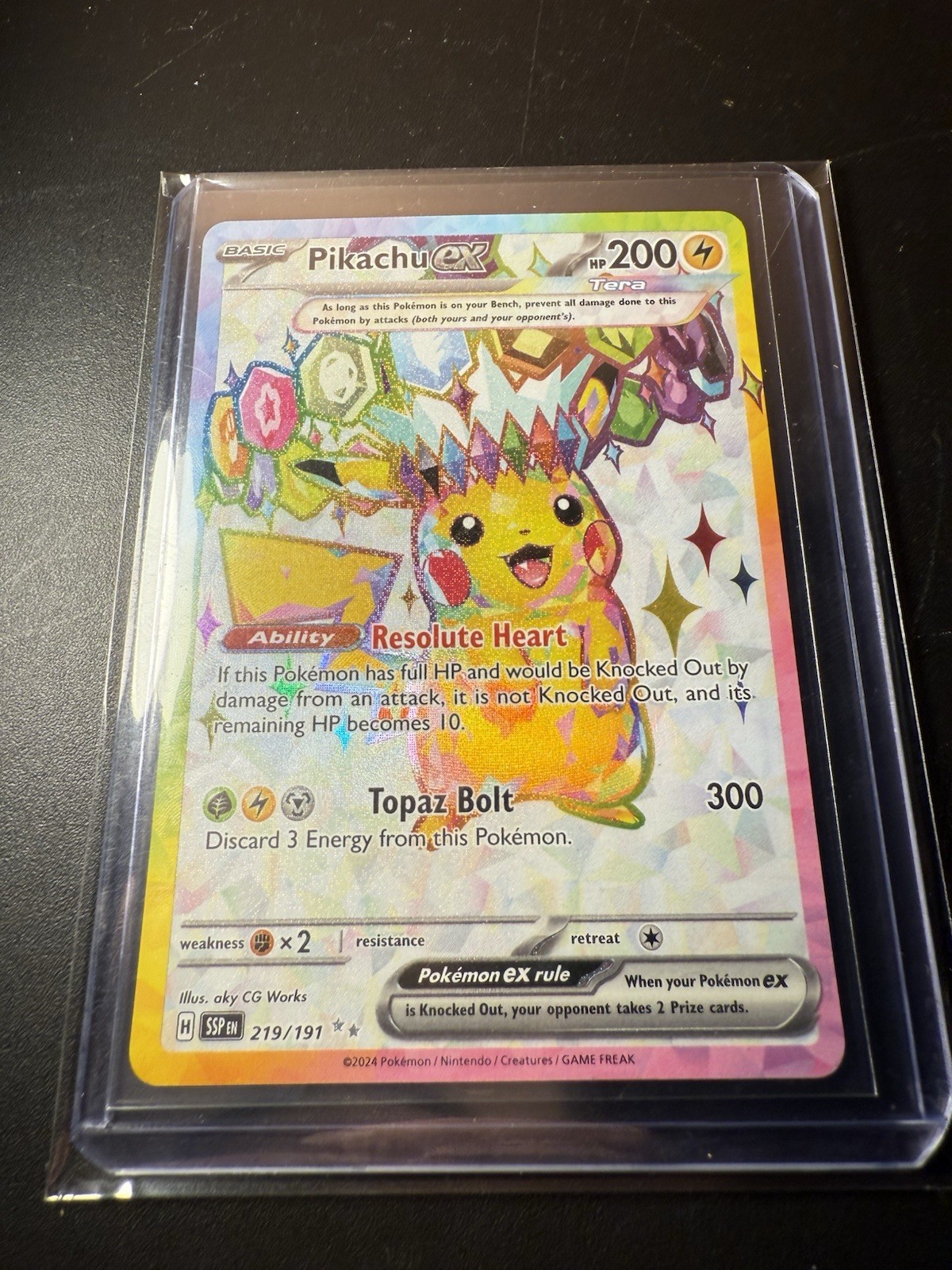 Pikachu ex 2024 Scarlet & Violet: Surging Sparks #219/191 Ultra