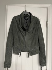 MAR A MAR INT SOLEMIO LOS ANGELES giacca donna scamosciata grigio M BIKER NUOVA CON ETICHETTE REGALO 🎁