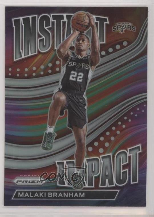 2022-23 Panini Prizm Instant Impact Silver Malaki Branham #12 Rookie RC uk2