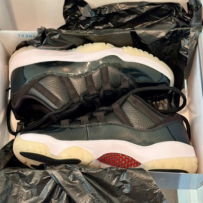Nike Air Jordan 11 Retro Low 72-10 Black/White/Sail/Gym Red Men's