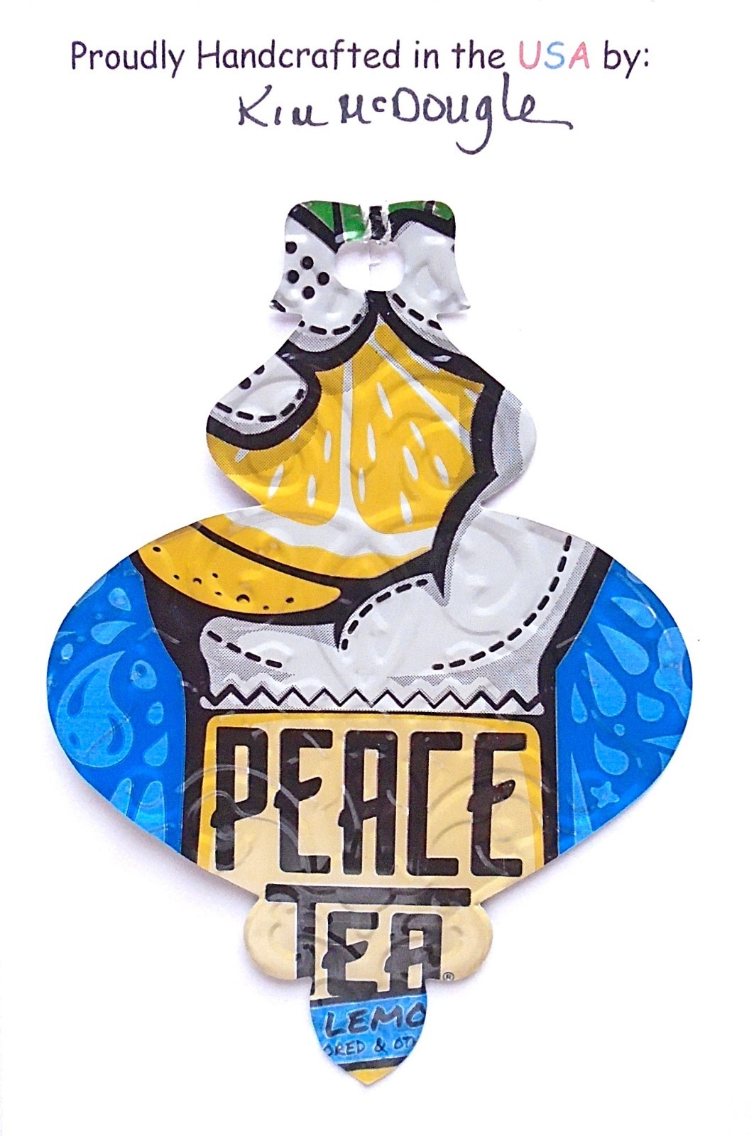 Traditional Christmas Ornament Handmade With A Recycled Alum