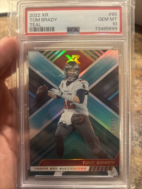 2022 Panini XR Tom Brady Teal /49 POP 2 PSA 10
