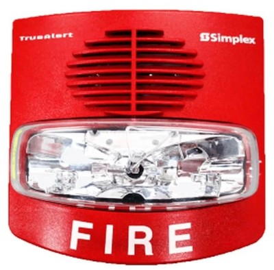Simplex 4906-9127  TrueAlert Multi-Candela Wall Mount Strobe - Red