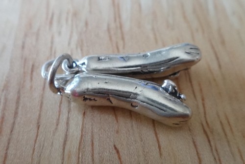 Sterling Silver 3D 20x10mm Movable Ballerina Ballet Slippers Dance Charm! - Picture 3 of 7