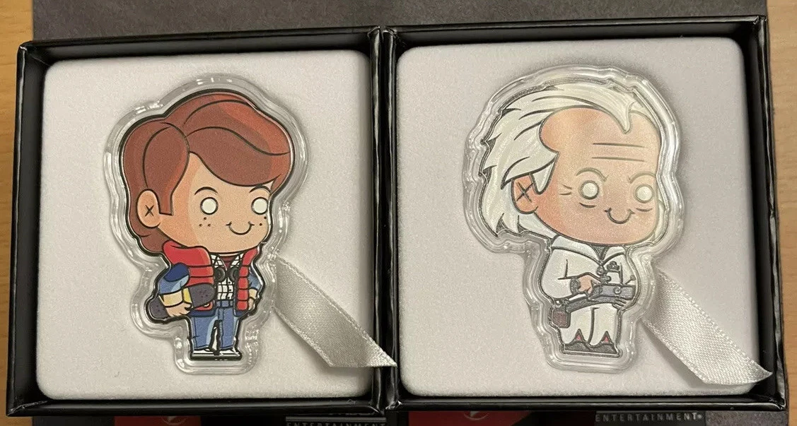 2020 Back To The Future Marty McFly and Doc Brown 1 oz Silver 2