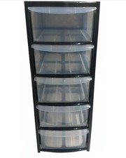 PLASTIC STORAGE TOWER -MULTIPACKS 5 DRAWER HANDY OFFICE DESKTOP MINI/SMALL
