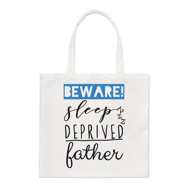 Beware Schlaf Deprived Vater Regular Tragetasche Vatertag Papa Lustig Schulter-image