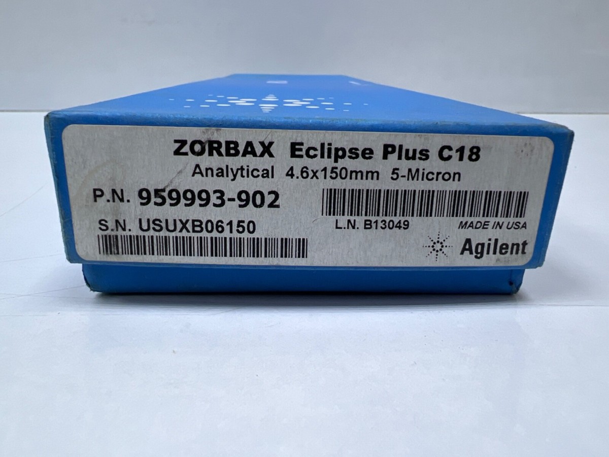 Agilent HPLC Column ZORBAX Eclipse Plus c18 , 959993-902 | eBay