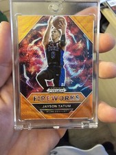 2021 Panini Prizm Draft Picks Jayson Tatum Orange Wave Fireworks #’d  60/75 