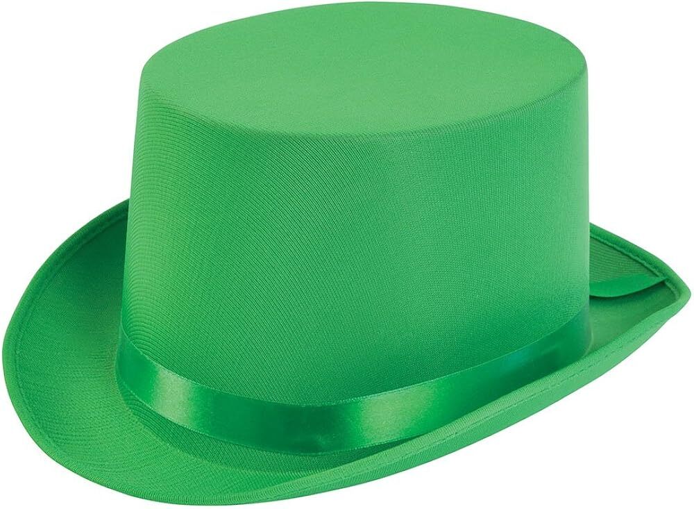 Шляпа-цилиндр Bristol Novelty BH498, Унисекс для взрослых, Зеленая, Один размер