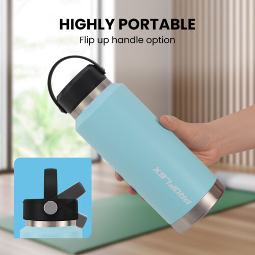 PROFLEX 1L Double Wall Insulated Stainless Steel Water Bottle Drink Jug Seafoam - Picture 8 of 11