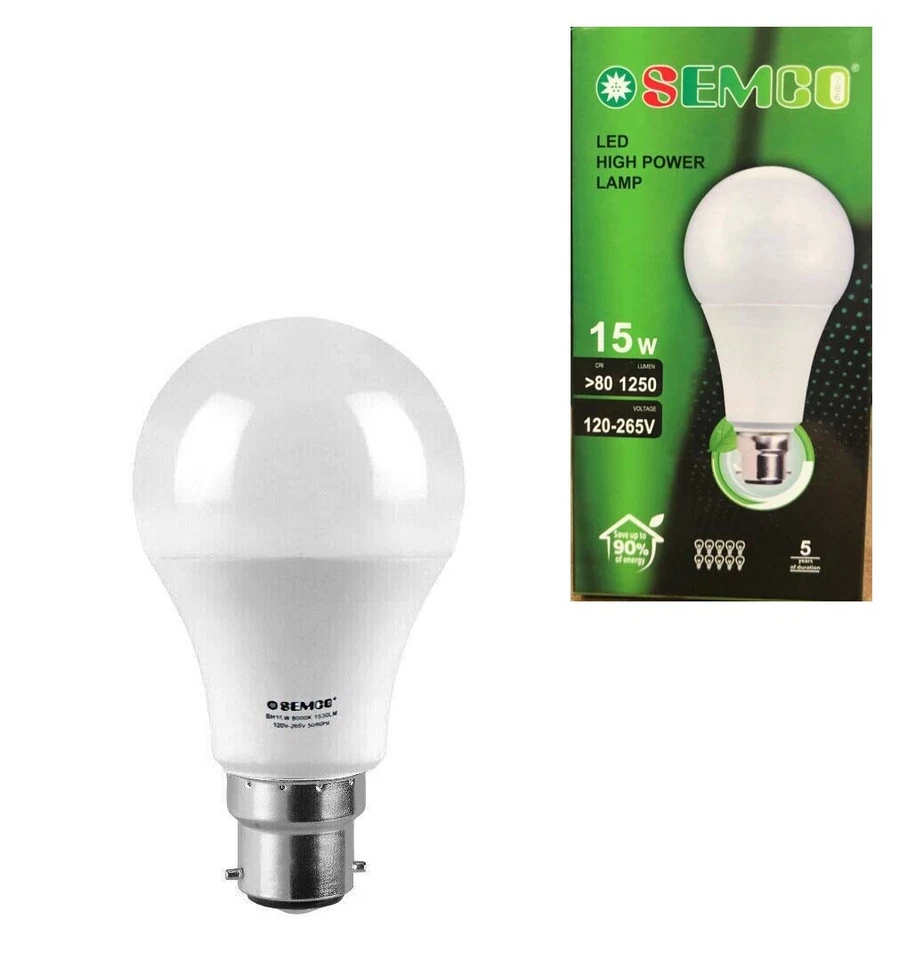 LIGHT BULB B22 Bayonet Cap Pin ENERGY SAVER LED Lamp 11W 15W 18W 40W Cool White - Image 3 of 4