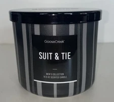 Goose Creek Candle SUIT & TIE 14.5 Oz Triple Wick Candle / Up To 50 Hr Burn