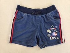 Celebrate Patriotic Kids Girls L 10-12 Pull On Shorts 4th of July Comfort Blue