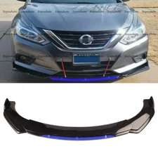 For Nissan Rogue Universal Front Bumper Lip Spoiler Splitter Gloss Black Blue