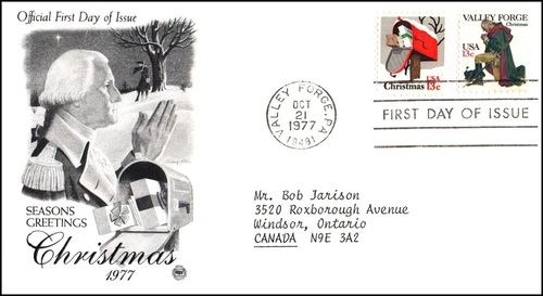 USA FDC - 1977 - Christmas, Scott # 1730-29, Artcraft Combo Cover