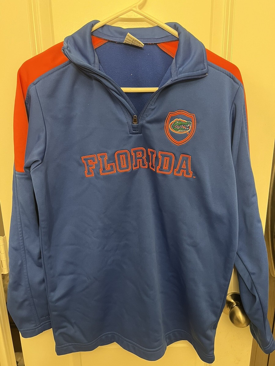Columbia Florida Gators Sweatshirt Mens Small Blue 1/4 Zip Pullover Fleece  Lined