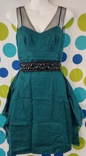 Lavender Label Vera Wang Women's Size 4 Green Beaded Prom Event Party Dress
