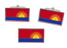 Juego de gemelos y pasadores de corbata bandera Carabobo (Venezuela)