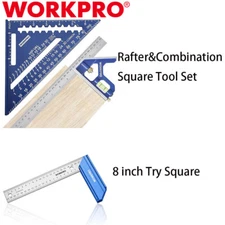 WORKPRO 2PIECE Rafter Square &Combination Square Tool Set/8-inch Try Square Tool