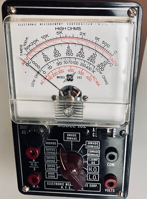 Electronic Measurements Corporation EMC Model 102 Multi Meter - Vintage - Tested