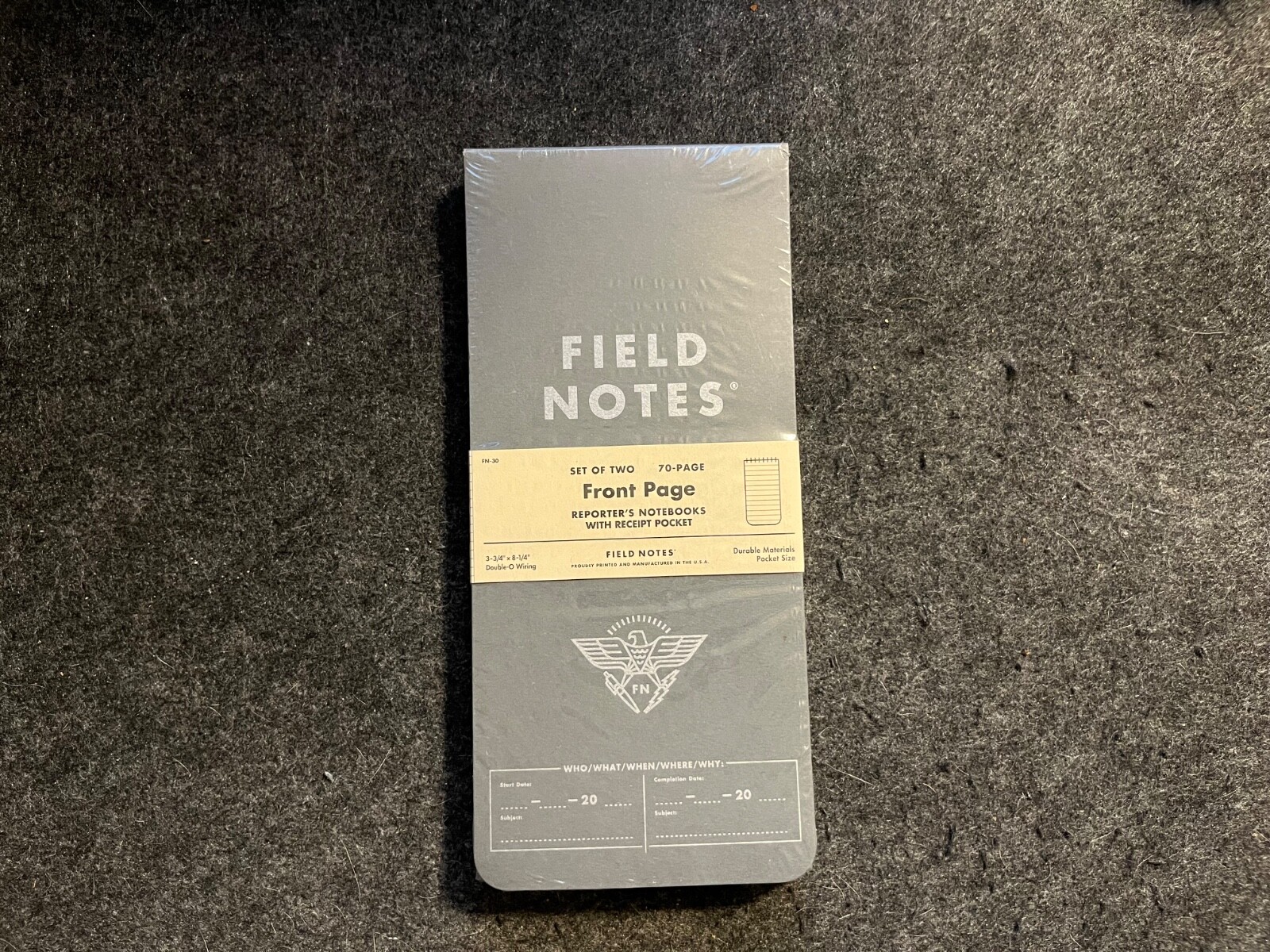 Fn Notes Field Notes Front Page Reporter's Notebook, Set of 2 Ruled – FN-30 (New ...