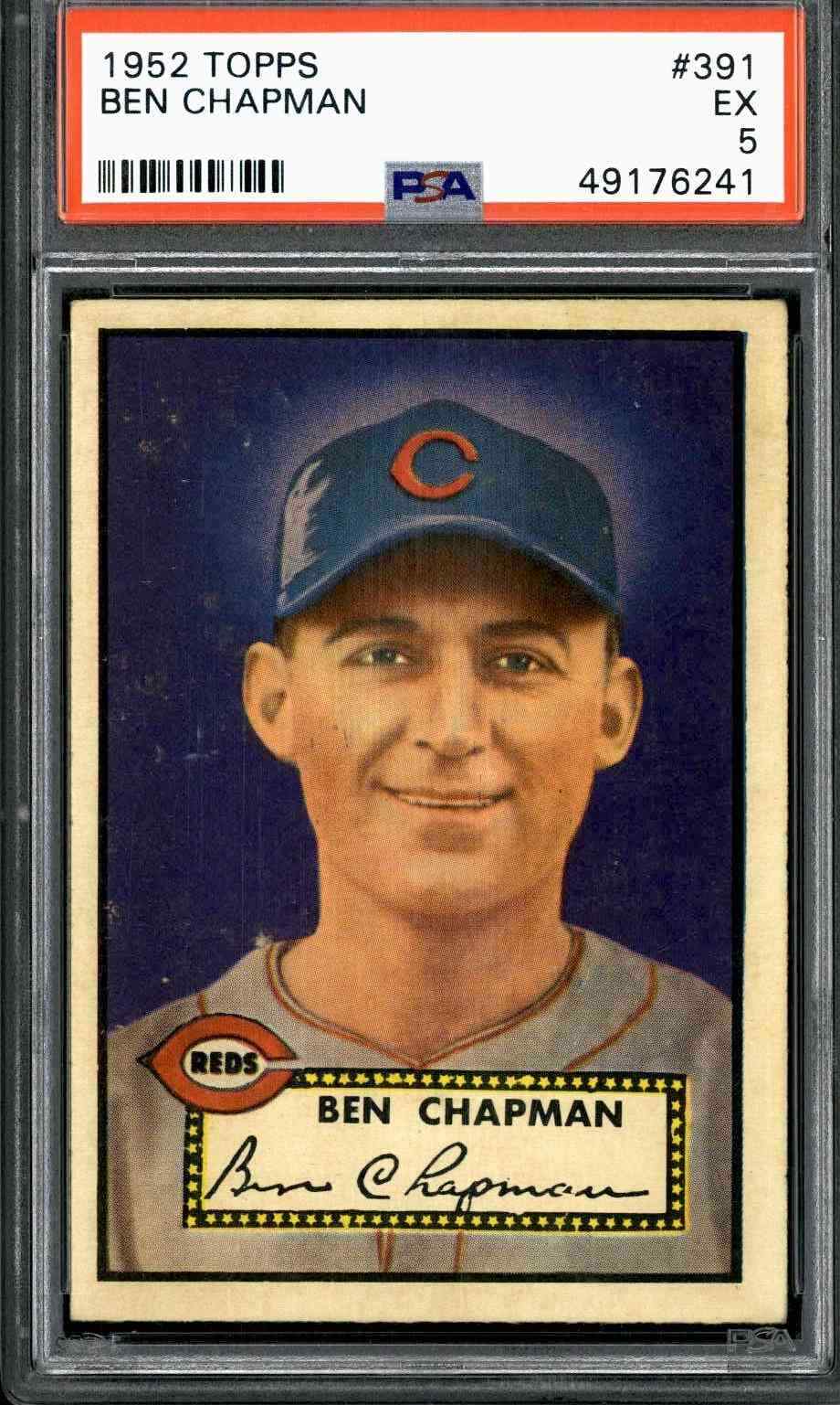 1952 Topps #391 Ben Chapman - PSA 5