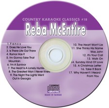 REBA McENTIRE COUNTRY KARAOKE CLASSICS CD G CKC-18 NEW TRACKS IN PLASTIC SLEEVES