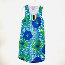 Vanessa Virginia Anthropologie Dress 0 Sleeveless Tropical Pockets Embroidered