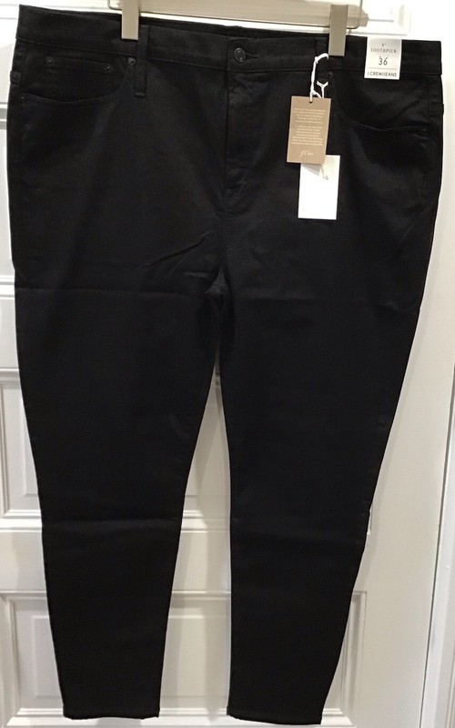 Jcrew  Black Toothpick Jeans In Size 36