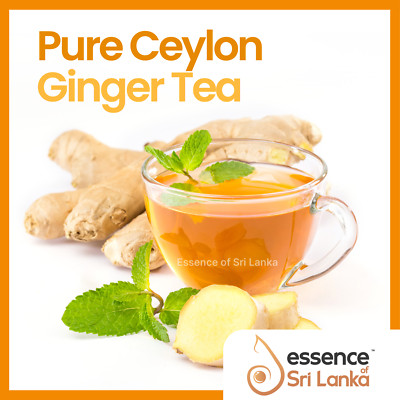 Ceylon Ginger Tea Herbal Natural Organic 20 Tea Bags Pure Sri Lankan Tea