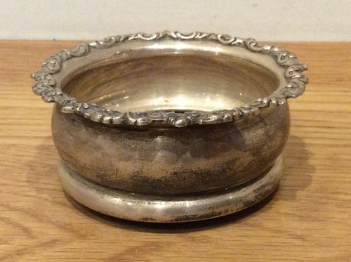 Solid Silver Small Wine Coaster Ellis and Co 1928 Hallmarked Ship Worldwide - Picture 5 of 11