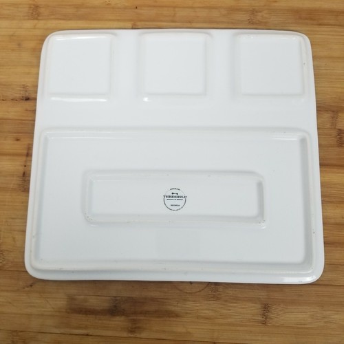 Threshold 3 Compartment Cheese Charcuterie Board Porcelain. 11.5" X 12.5" - Picture 3 of 7
