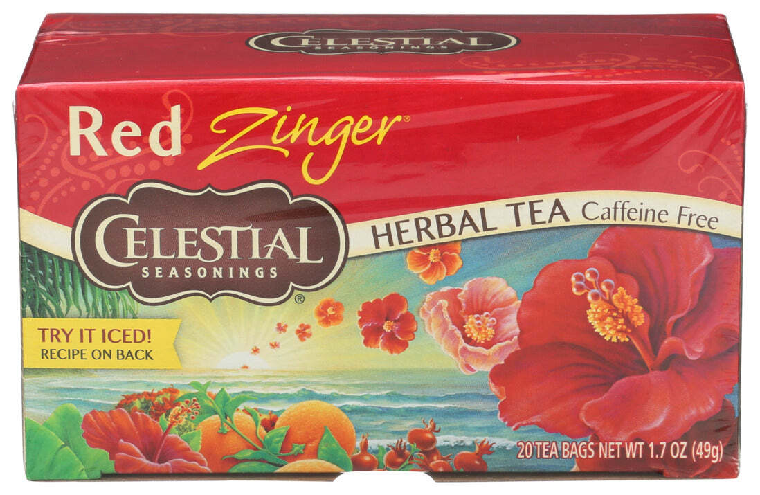 Celestial Seasonings Herbal Tea Caffeine Free Red Zinger 20 Tea Bags