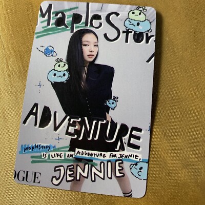 JENNIE BLACKPINK Black Vogue J Celeb K-pop Girl Photo Card Adventure