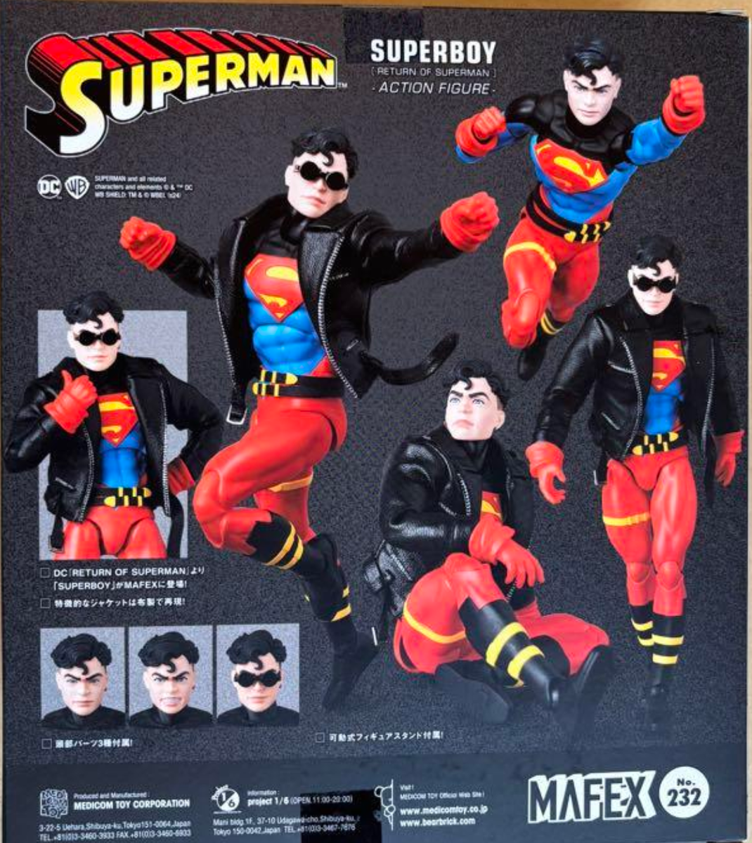 MEDICOM TOY MAFEX No.232 SUPERBOY RETURN OF SUPERMAN PVC Figure | eBay