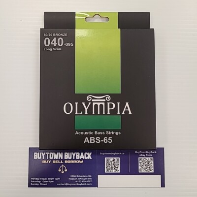 New! Olympia Acoustic Bass Strings ABS-65 80/20 Bronze 040-095 Long Scale