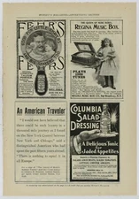 1898 Fehr's Talcom Powder Ad: Good for Little Shavers & Big Shavers Too. Hoboken