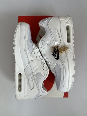 nike air max 90 white gold chain