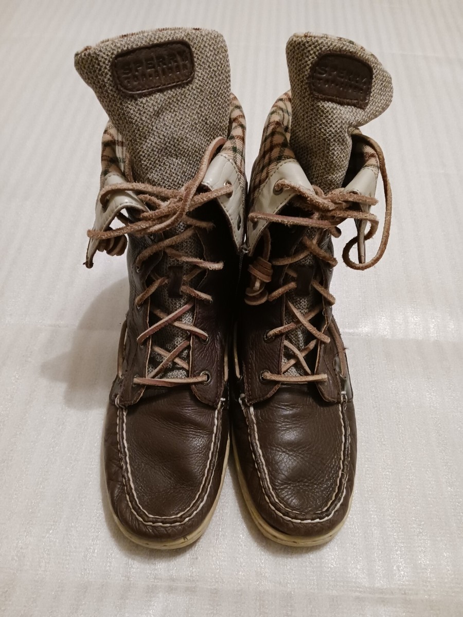 Sperry Top Slider Ladyfish Brown Leather Boots. Size 9M  display picture 2
