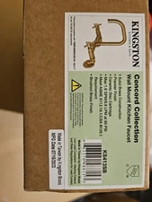 Kingston Brass Concord 8" Center Wall Kitchen Faucet Brushed Brass