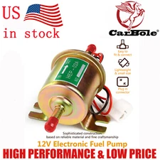 Universal Electric Fuel Pump 2.5-4 PSI for 12V Cars, Trucks, Boats & Generators