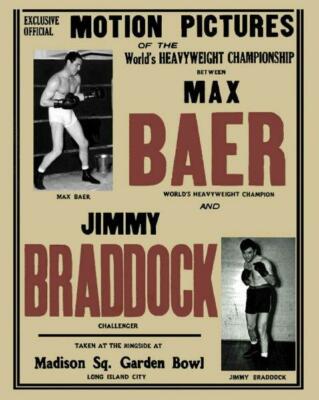 MAX BAER vs JIMMY BRADDOCK Legends Boxing Glossy 8 x 10 Photo Poster