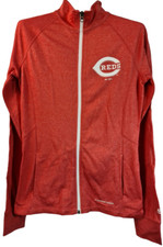 Majestic Athletic Women's Cincinnati Reds Scoring Full-zip Jacket Red - Small