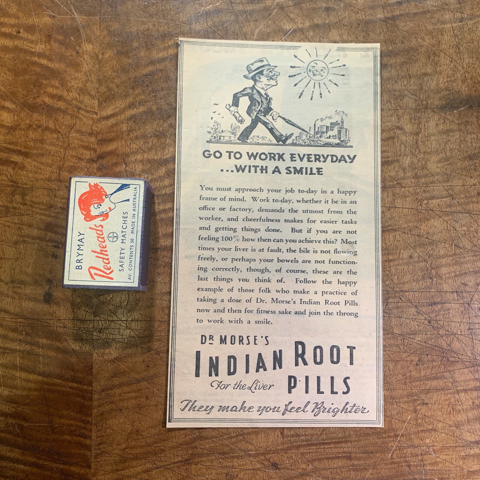 VINTAGE 1940's 'DR MORSE'S INDIAN ROOT PILLS' BEAUTY MAGAZINE